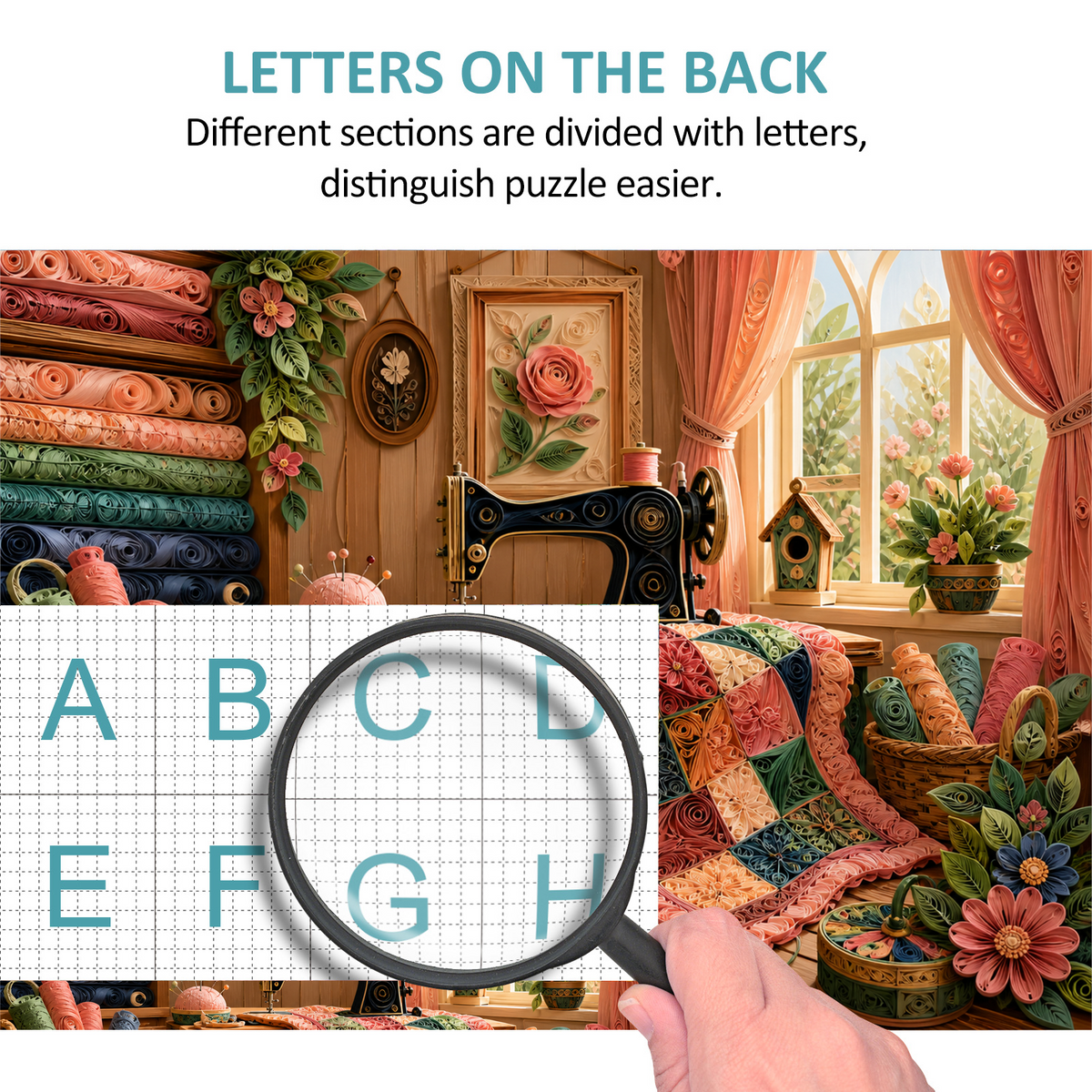Whispering Cottage Sewing Room Landscape Puzzle - puzzle product view