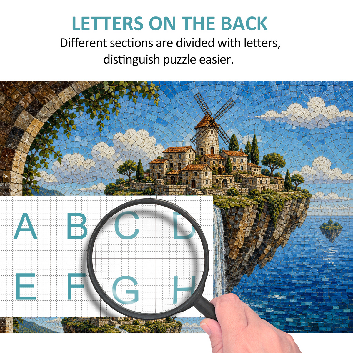 Quiet Floating Island Village Landscape Puzzle - puzzle product view