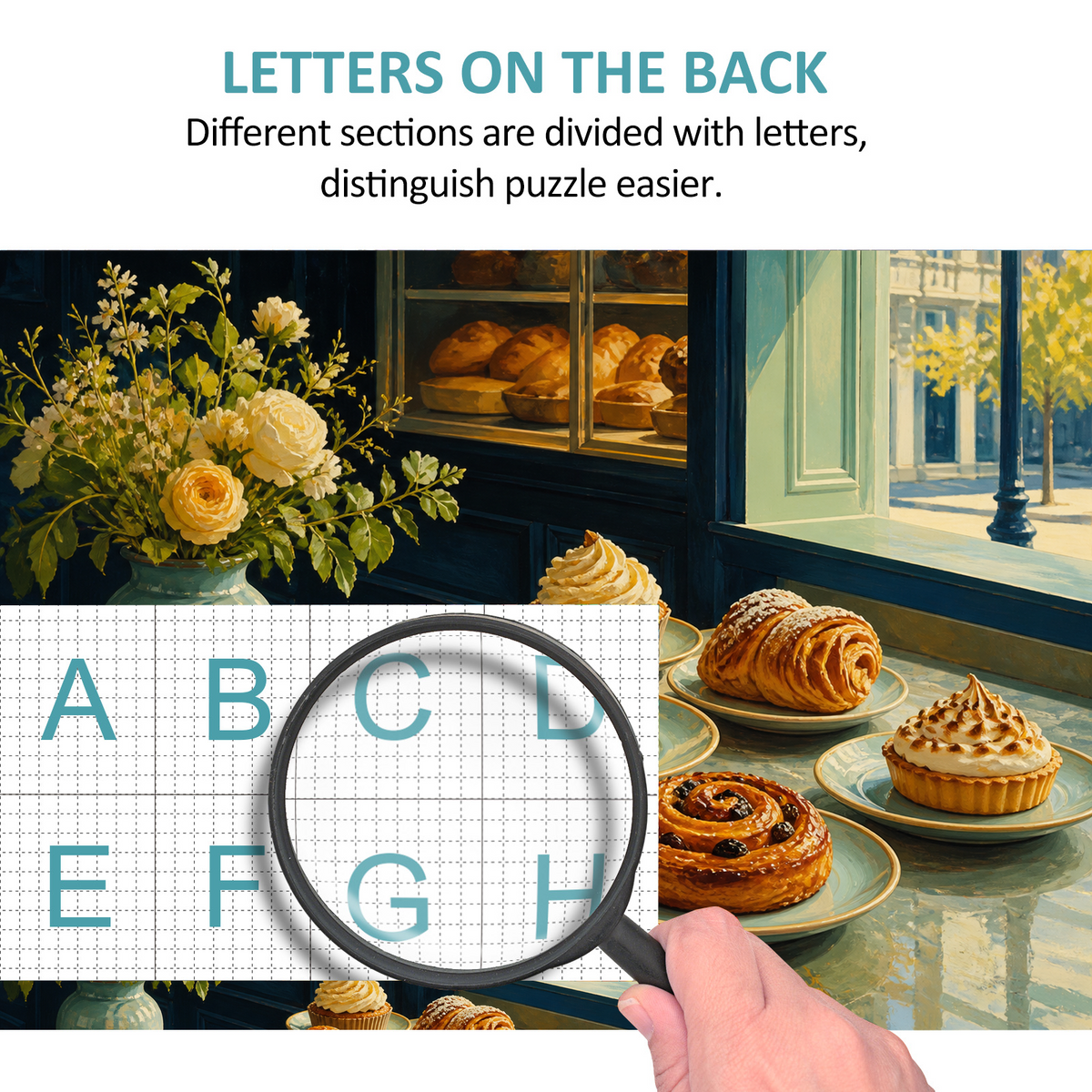 Luminous Pastry Counter Gouache Landscape Puzzle - puzzle product view