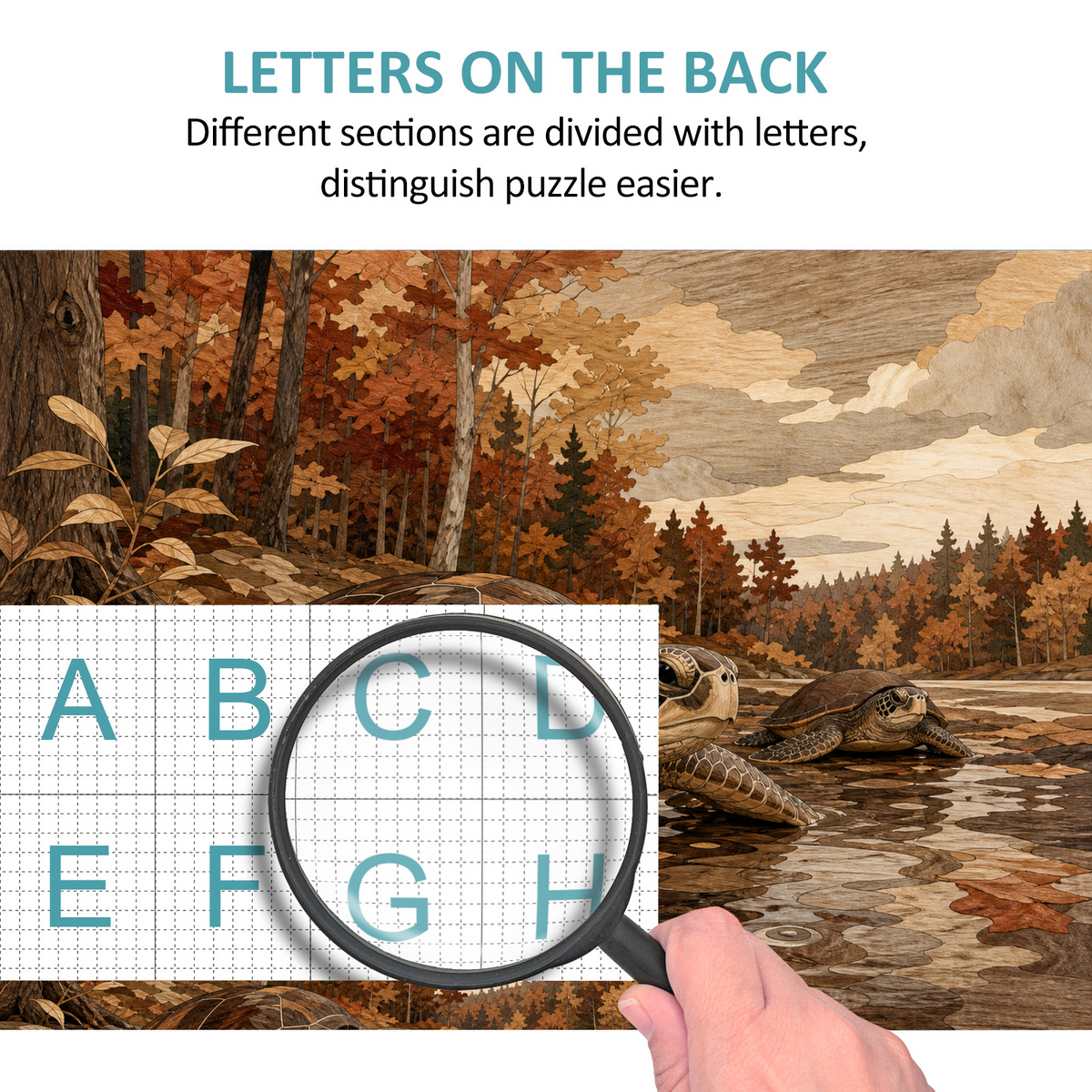 Rain-Washed Sea Turtles Landscape Puzzle - puzzle product view