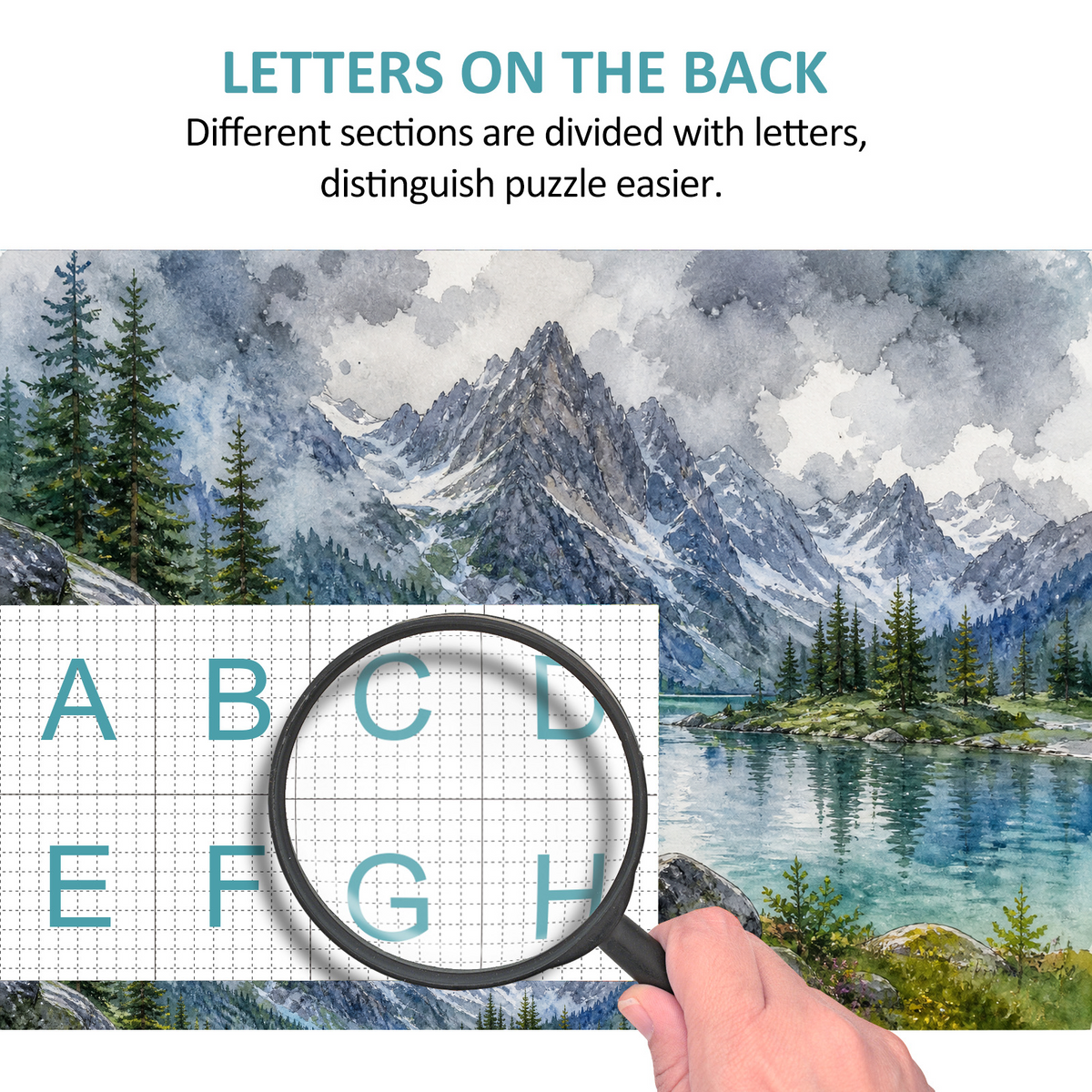 Rain-Washed Alpine Lake Landscape Puzzle - puzzle product view