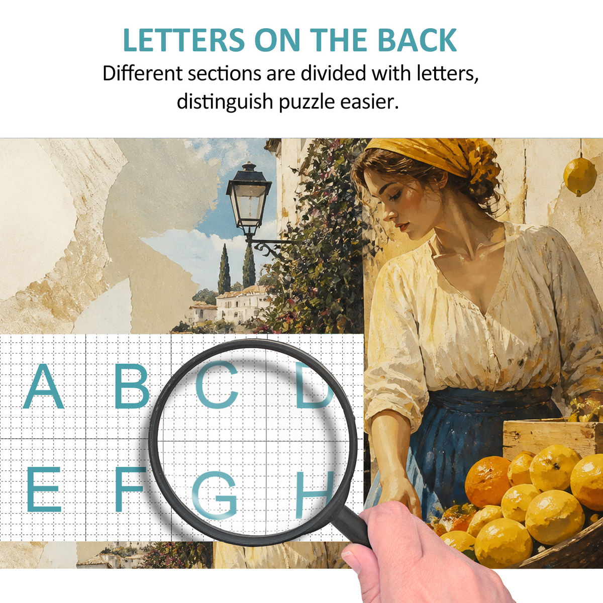 Quiet Gouache Fruit Market Portrait Puzzle - puzzle product view