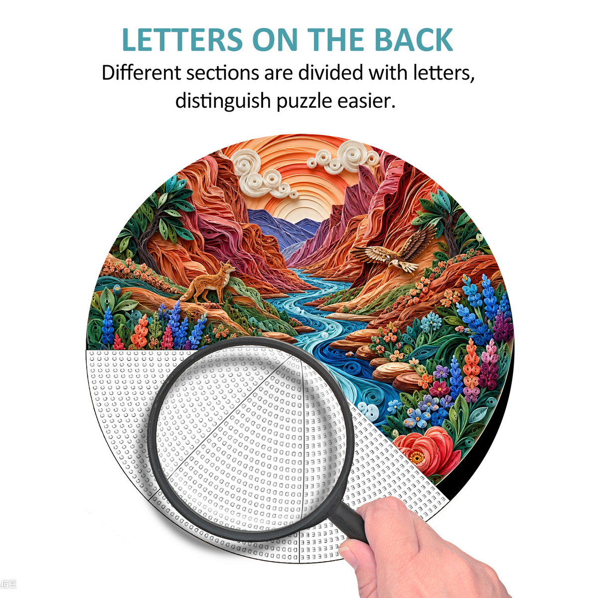 Copperleaf Wildflower Canyon River Round Puzzle - puzzle product view