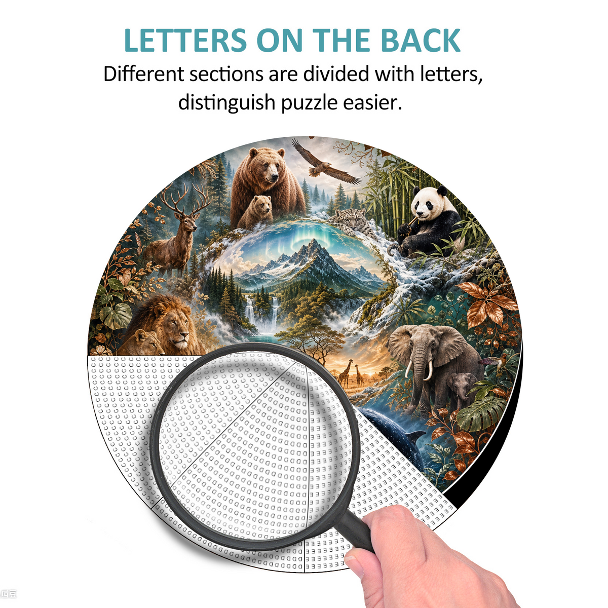 Misty Around the World Animals Round Puzzle - puzzle product view