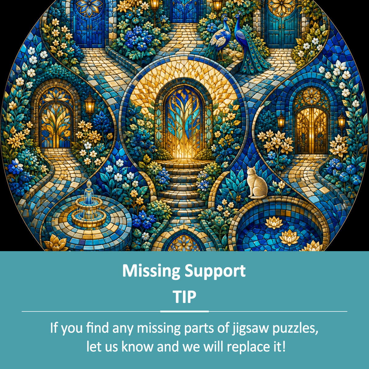 Twilight Secret Garden Doors Round Puzzle - puzzle product view