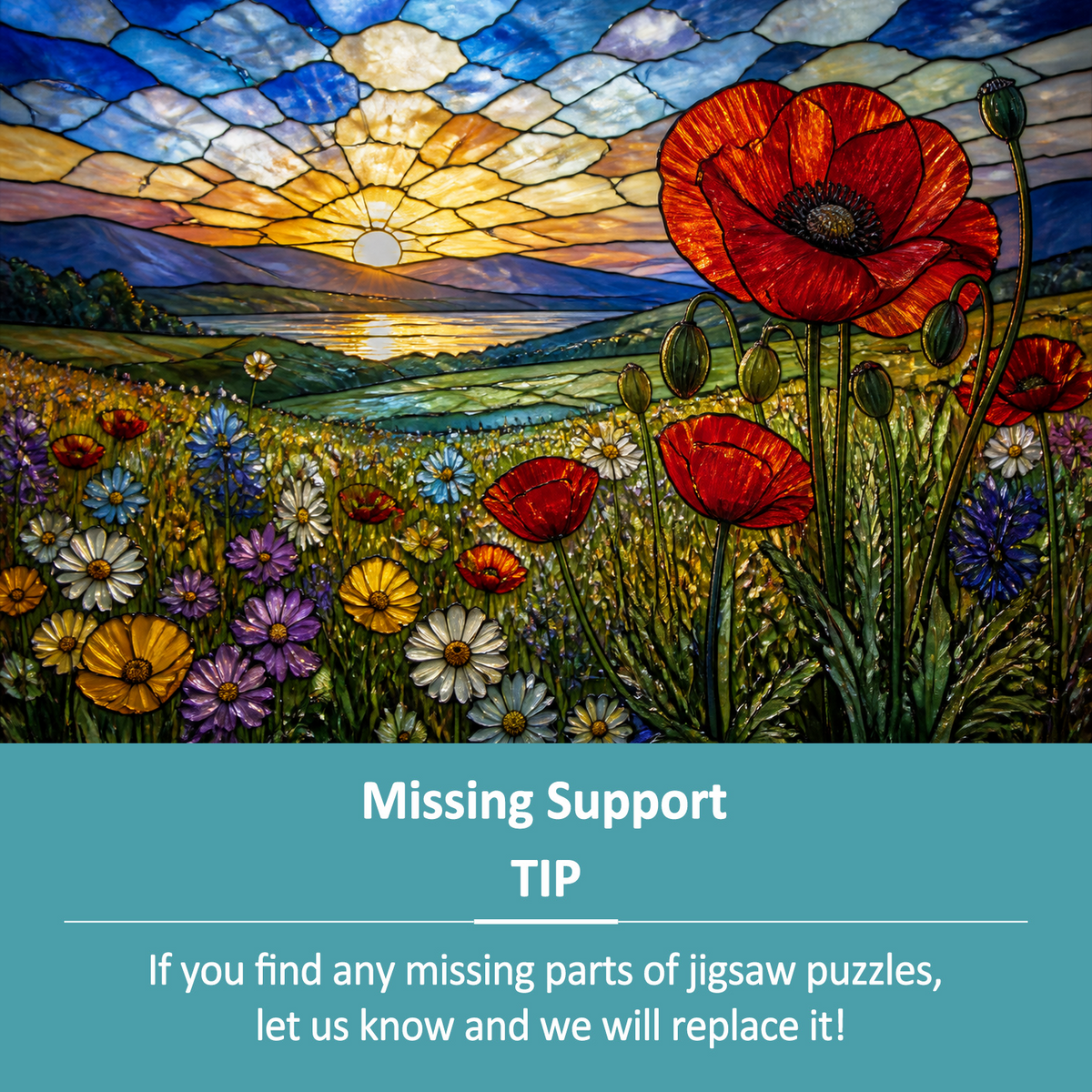 Quiet Wildflower Meadow Landscape Puzzle - puzzle product view