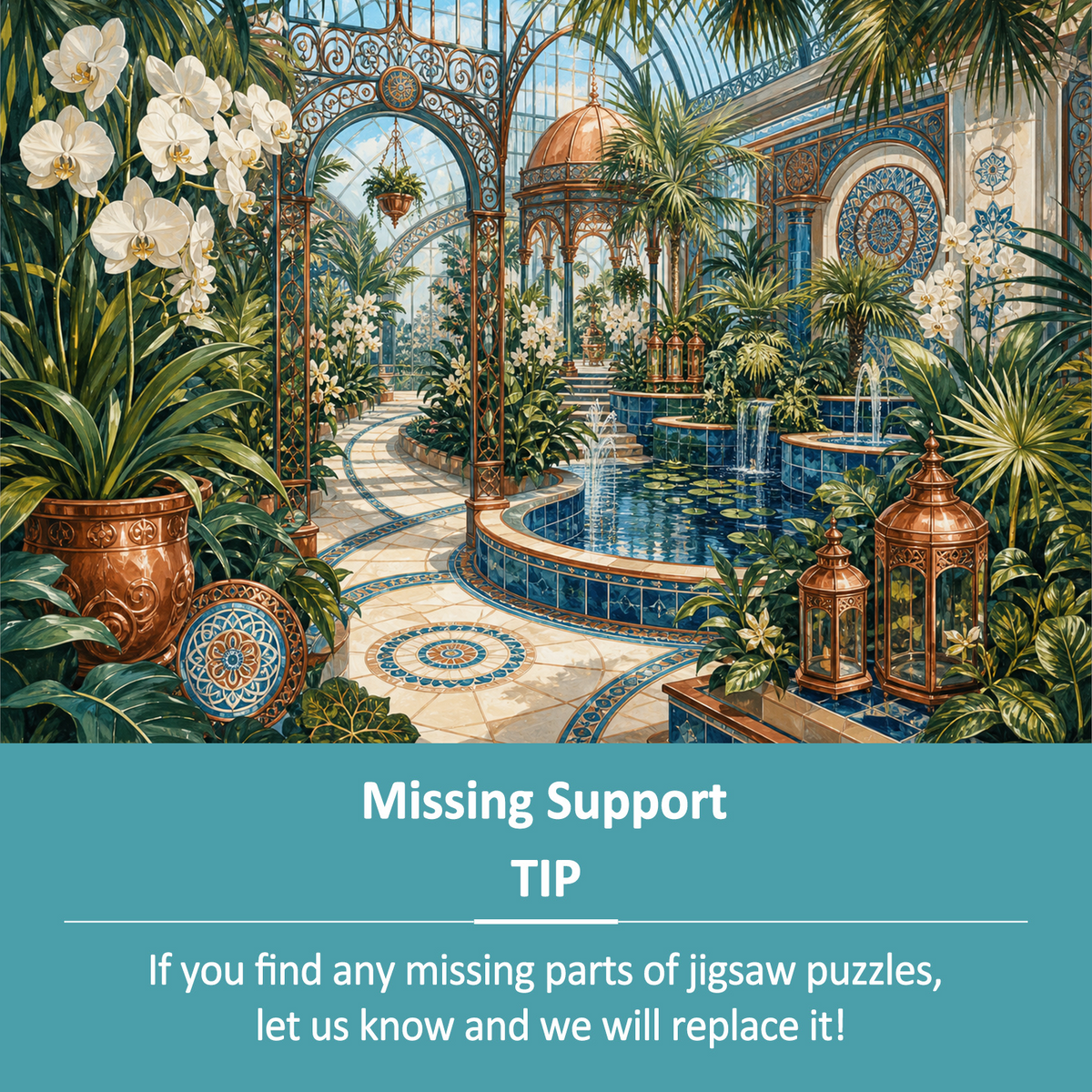 Sapphire Botanical Greenhouse Maze Landscape Puzzle - puzzle product view