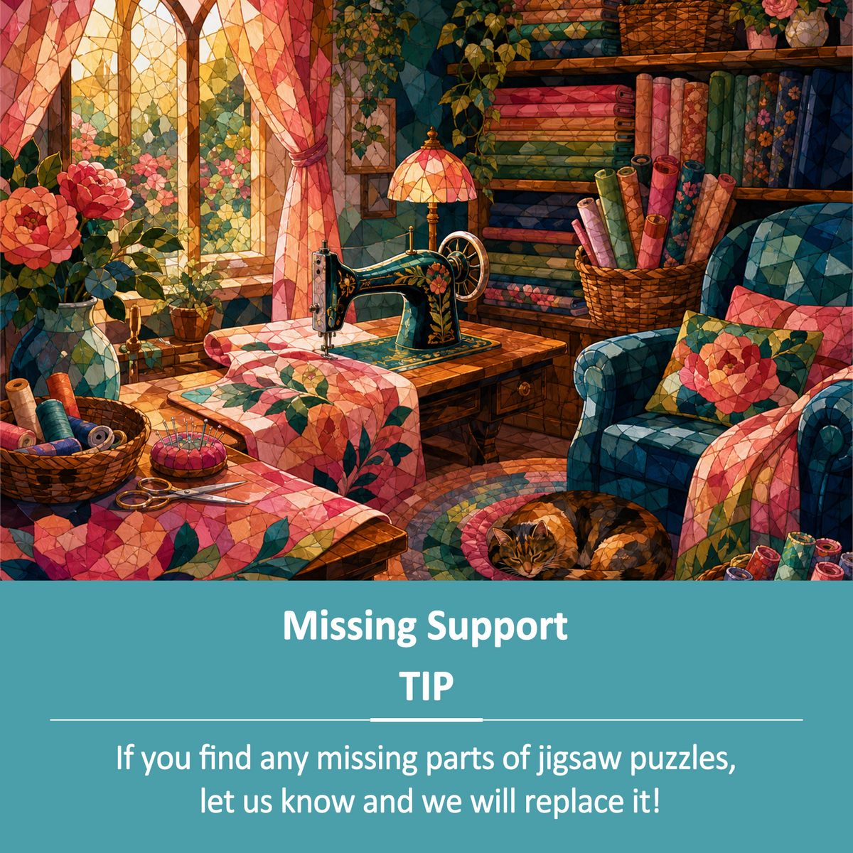 Copperleaf Cottage Sewing Room Landscape Puzzle - puzzle product view
