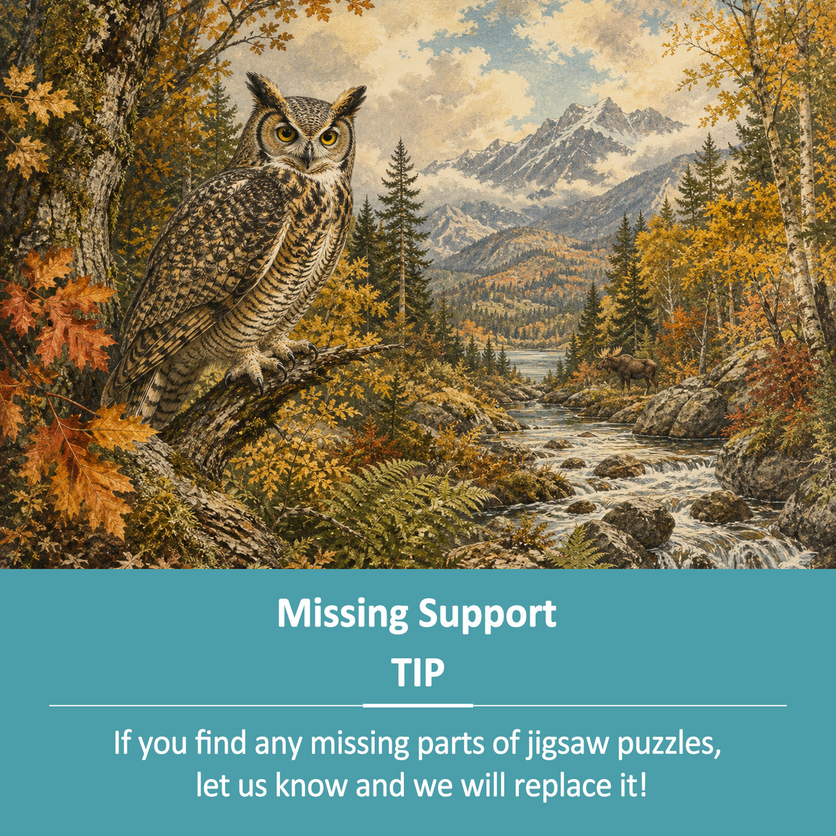 Luminous Autumn Woodland Landscape Puzzle - puzzle product view