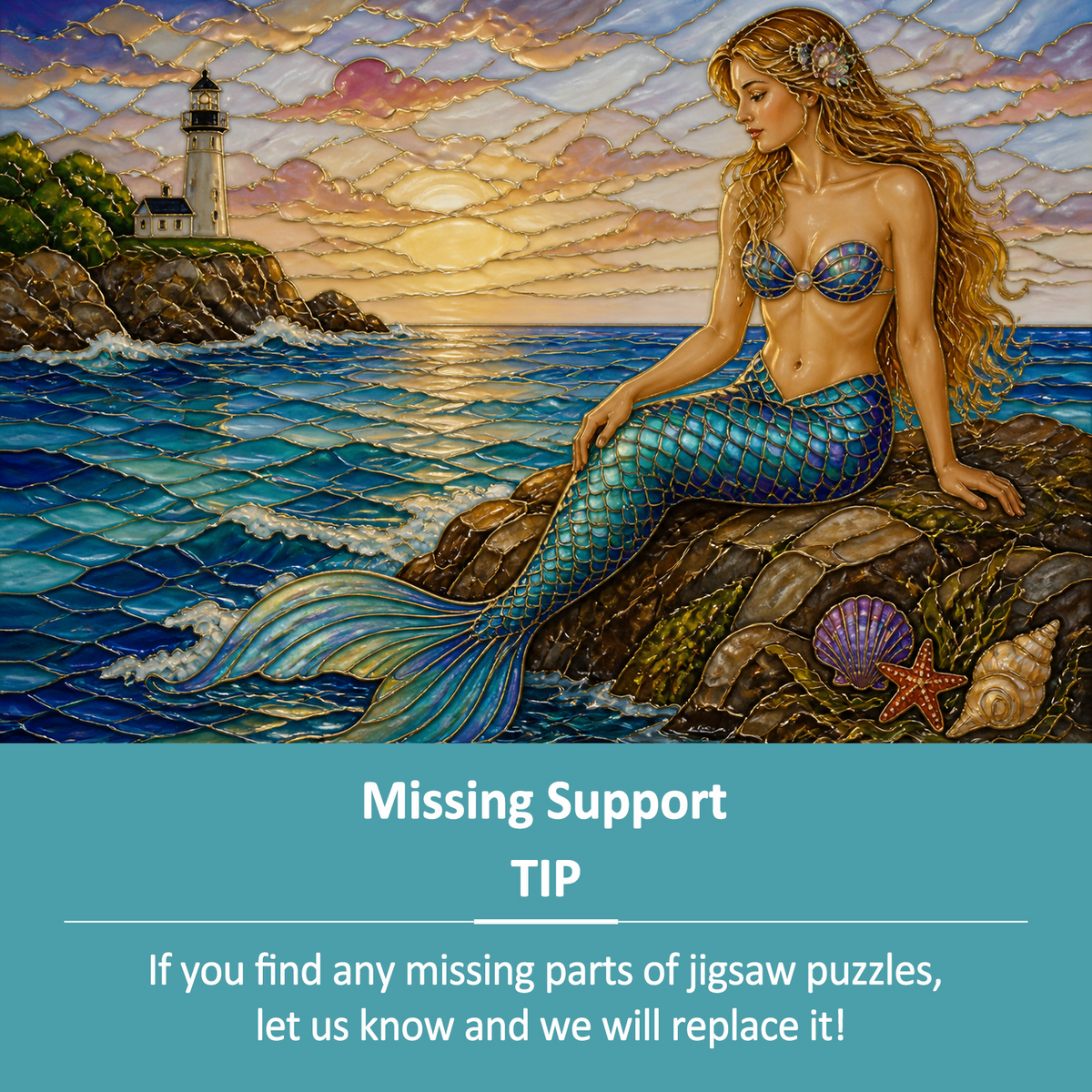 Story Rich Mermaid Cove Enamel Art Landscape Puzzle - puzzle product view