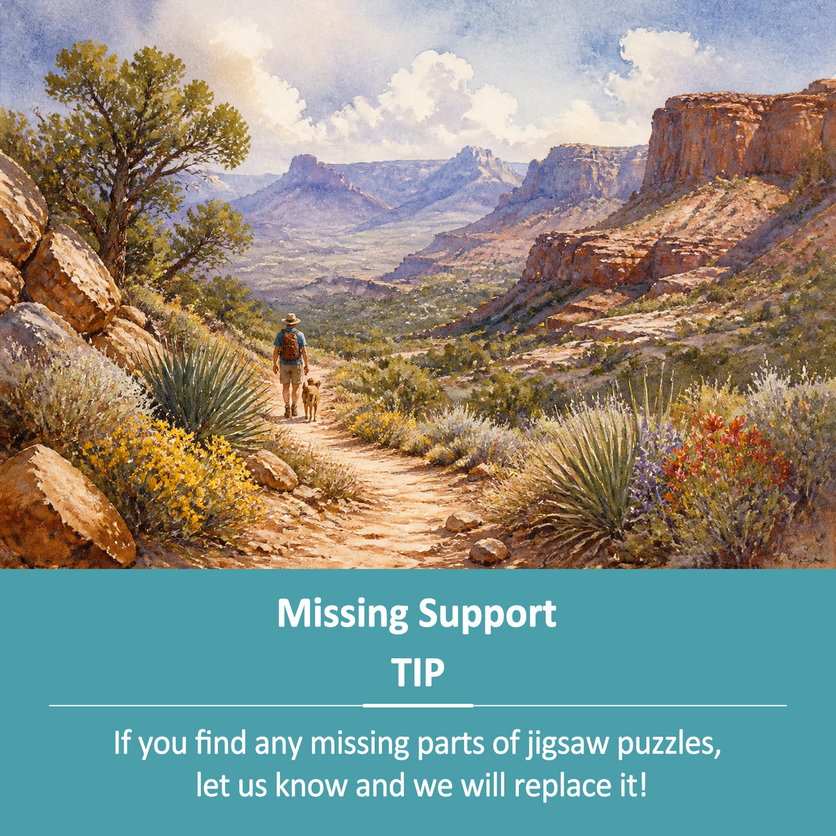 Sunlit Desert Canyon Landscape Puzzle - puzzle product view