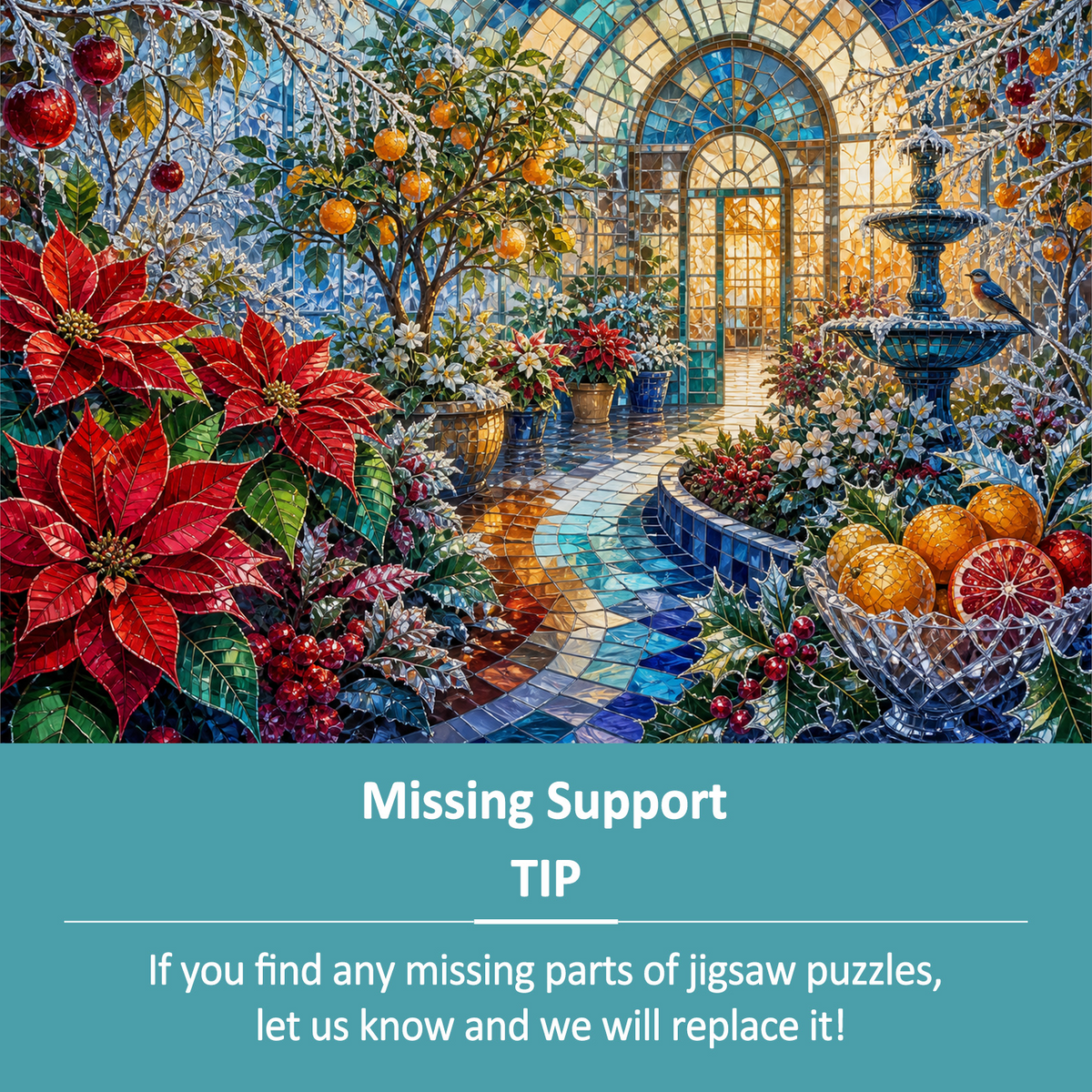 Velvet Frosted Greenhouse Landscape Puzzle - puzzle product view