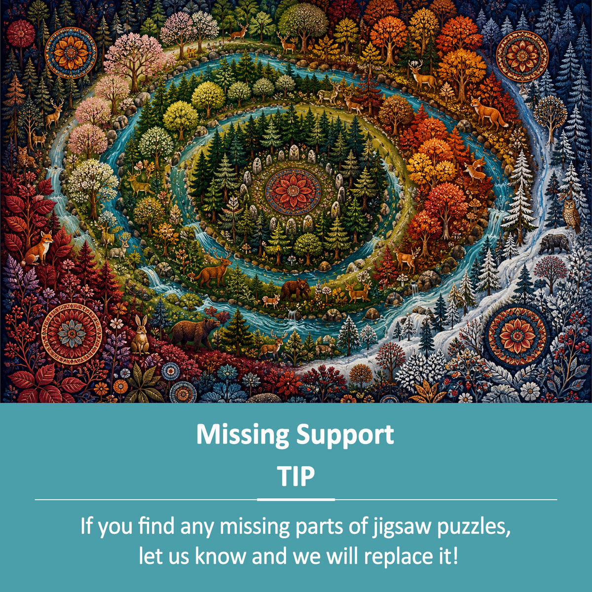 Enchanted Forest Ring Pattern Landscape Puzzle - puzzle product view