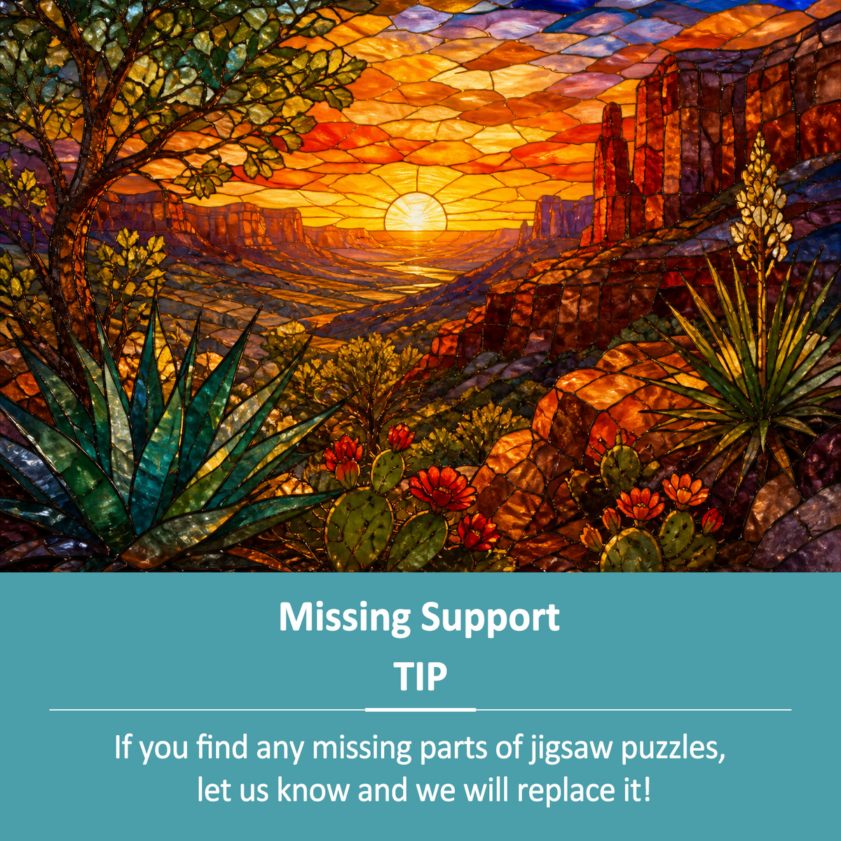 Golden-Hour Desert Canyon Landscape Puzzle - puzzle product view