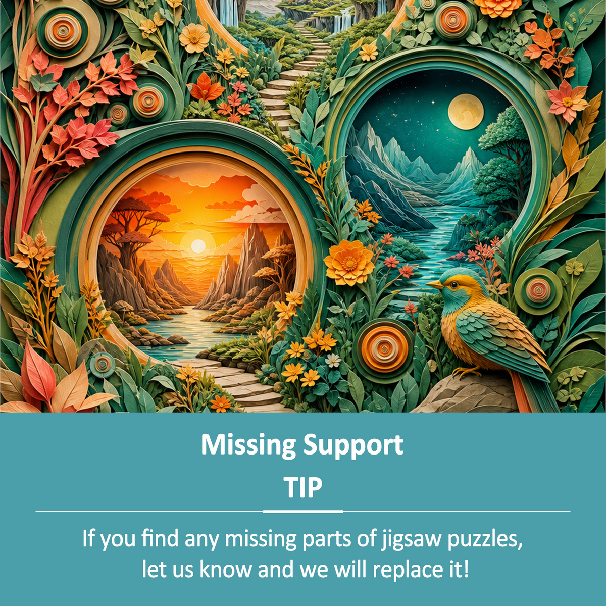 Sapphire Portal Garden Worlds Portrait Puzzle - puzzle product view