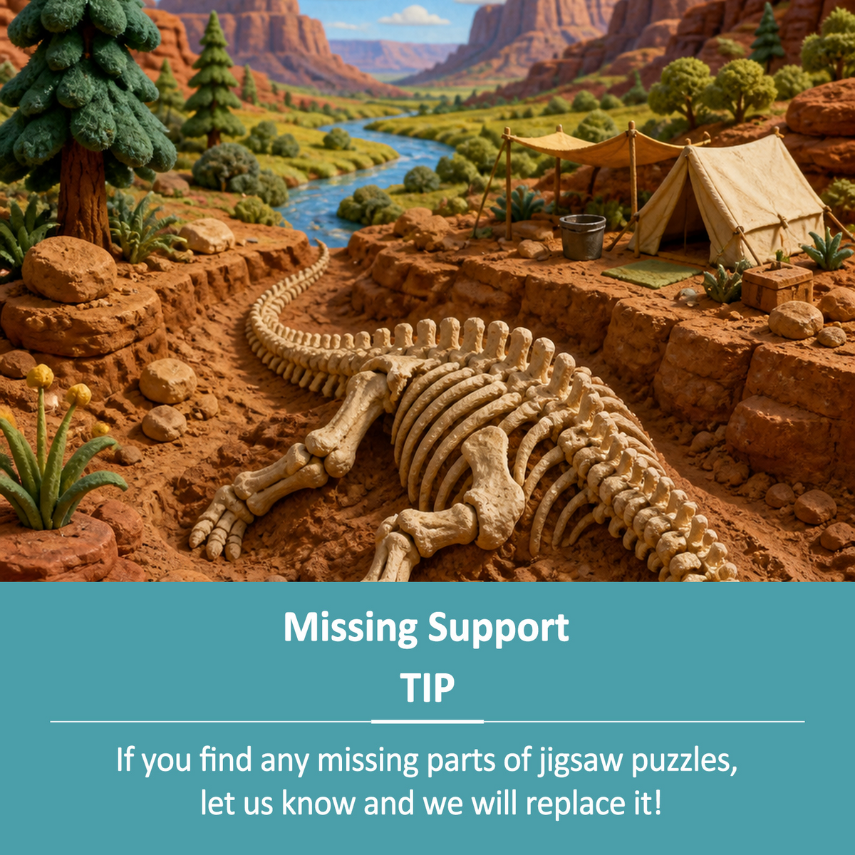 Sunlit Dinosaur Discovery Valley Soft 3d Storybook Portrait Puzzle - puzzle product view