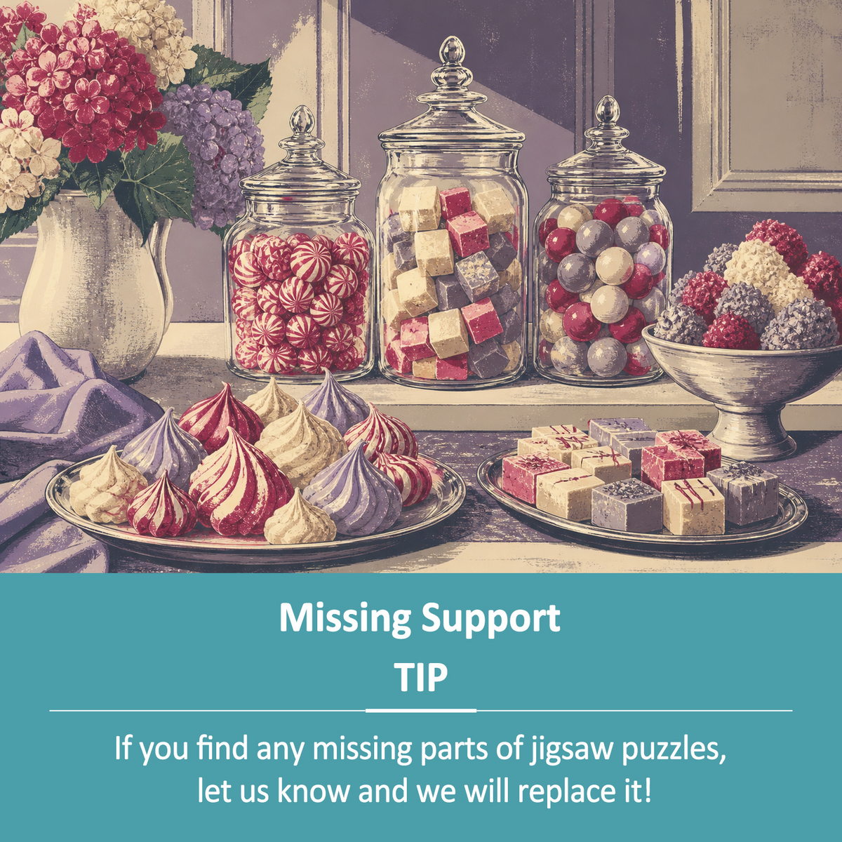 Moonlit Candy Shop Window Screen Print Landscape Puzzle - puzzle product view