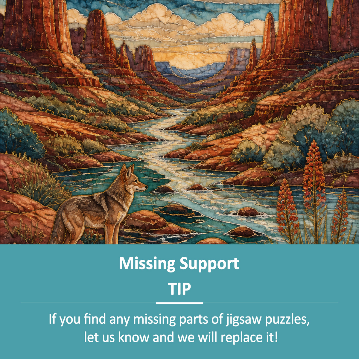 Story-Rich Desert Canyon Portrait Puzzle - puzzle product view