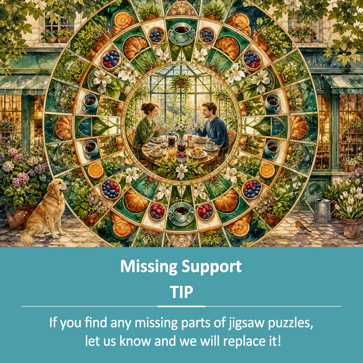 Luminous Greenhouse Breakfast Landscape Puzzle - puzzle product view