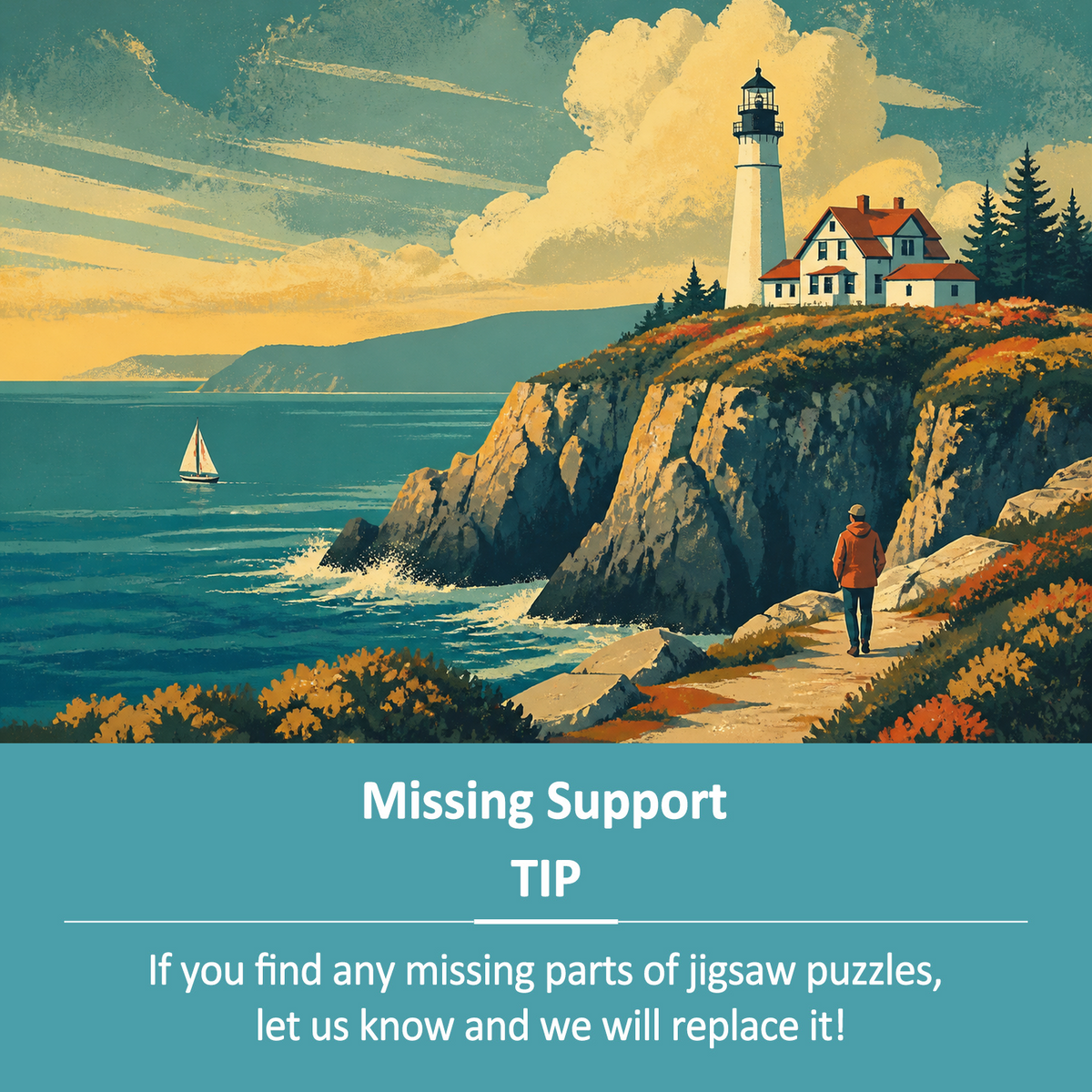 Quiet Coastal Cliffs Landscape Puzzle - puzzle product view