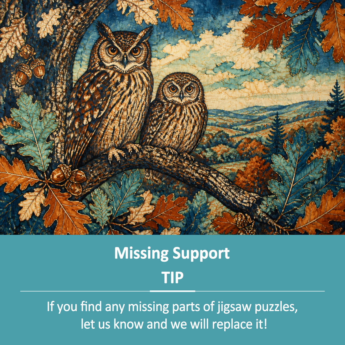 Story-Rich Owls Landscape Puzzle - puzzle product view