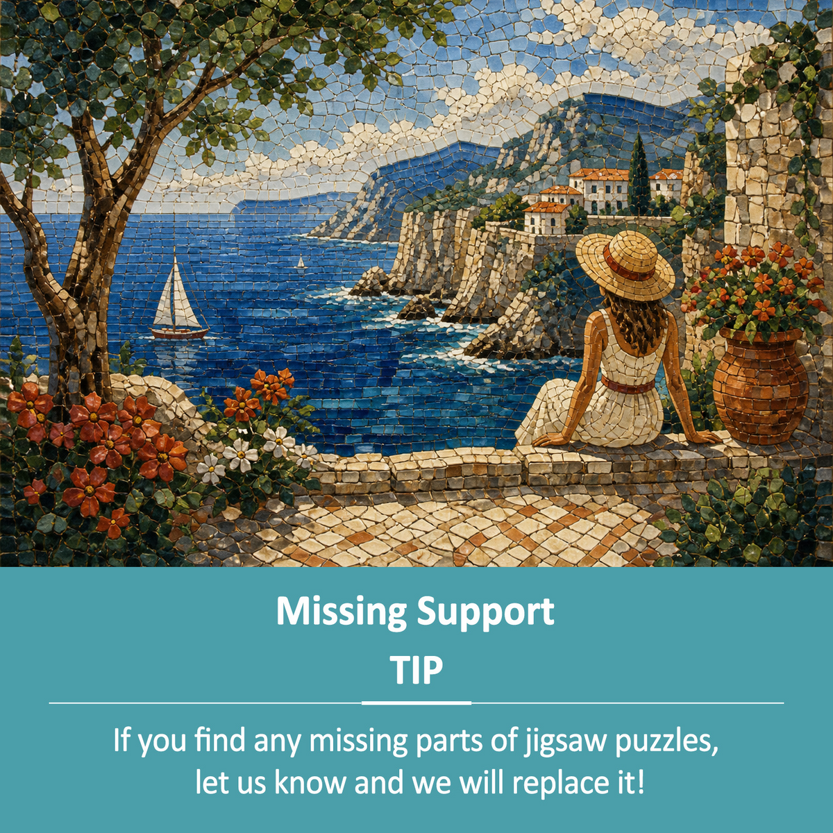 Vibrant Coastal Cliffs Landscape Puzzle - puzzle product view