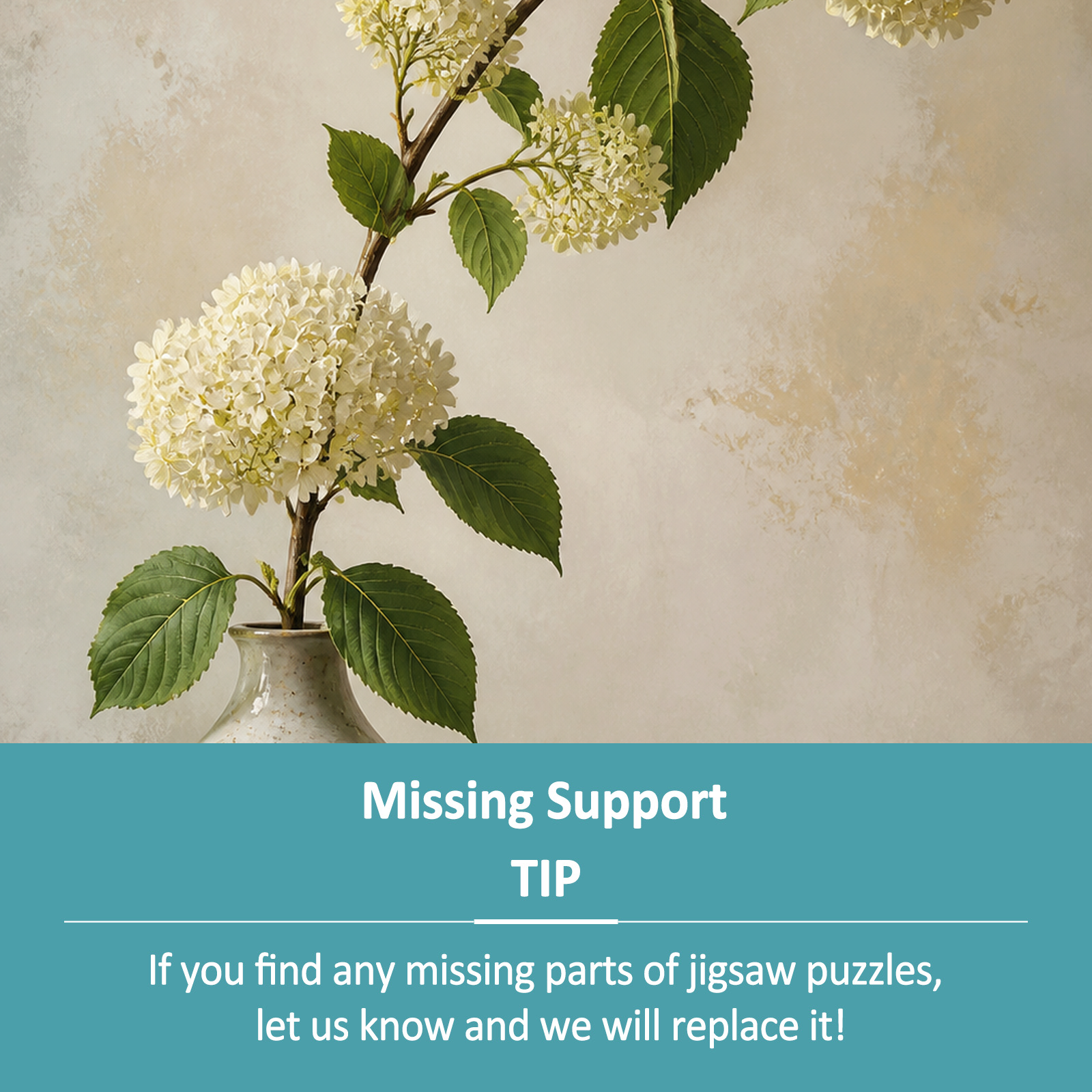 Rain-Washed Botanical Still Life Portrait Puzzle - puzzle product view