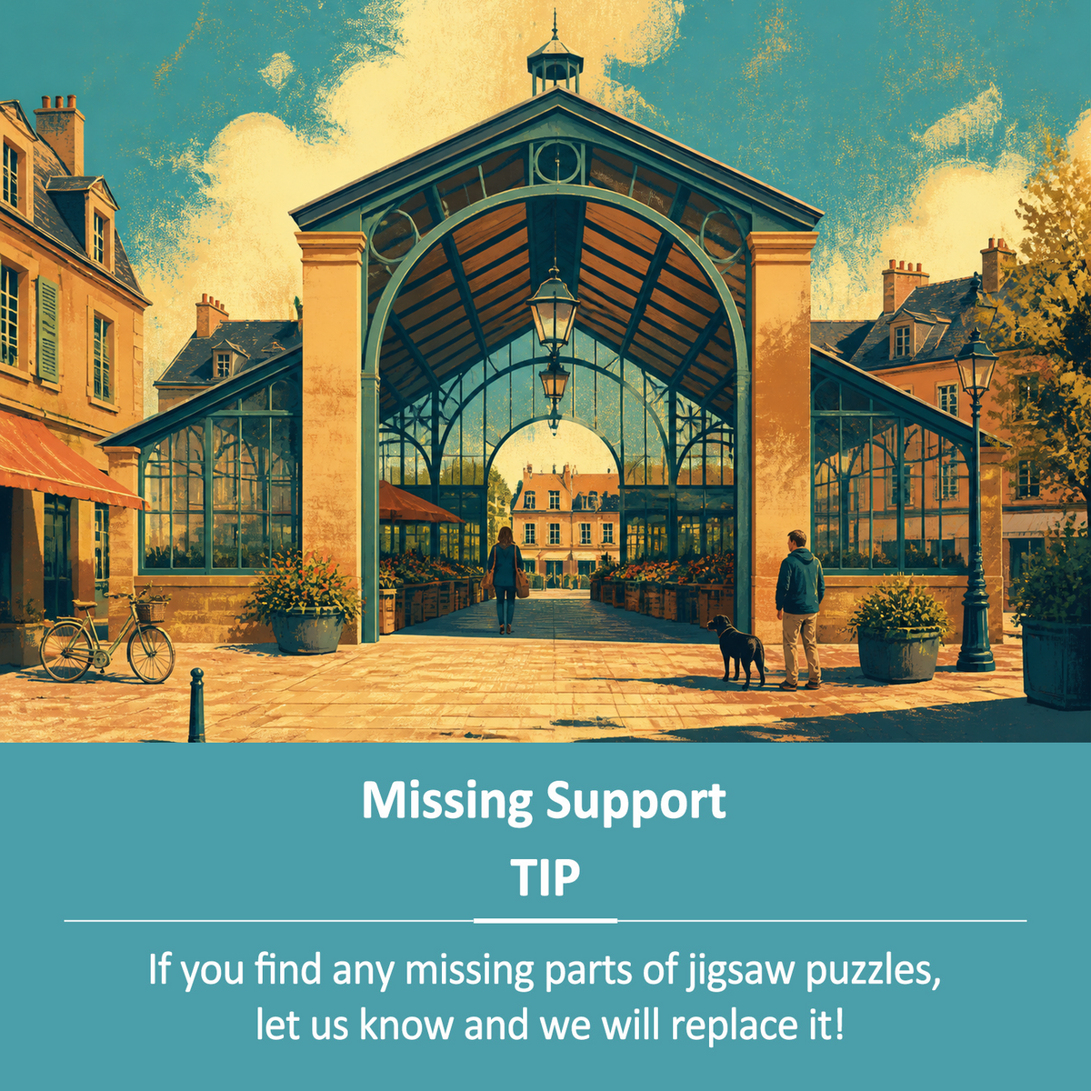 Quiet Covered Market Hall Landscape Puzzle - puzzle product view