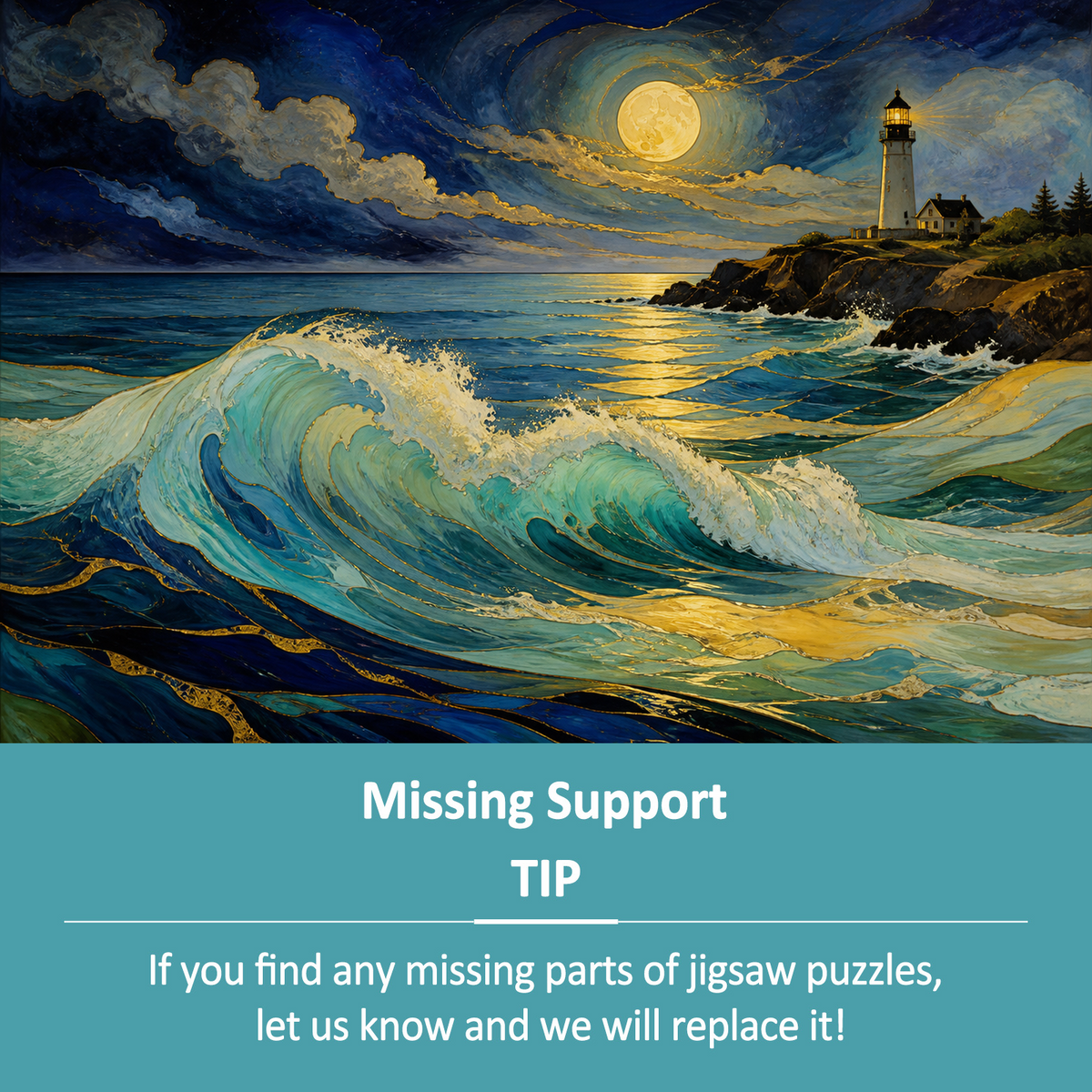 Story Rich Mosaic Waves Enamel Art Landscape Puzzle - puzzle product view