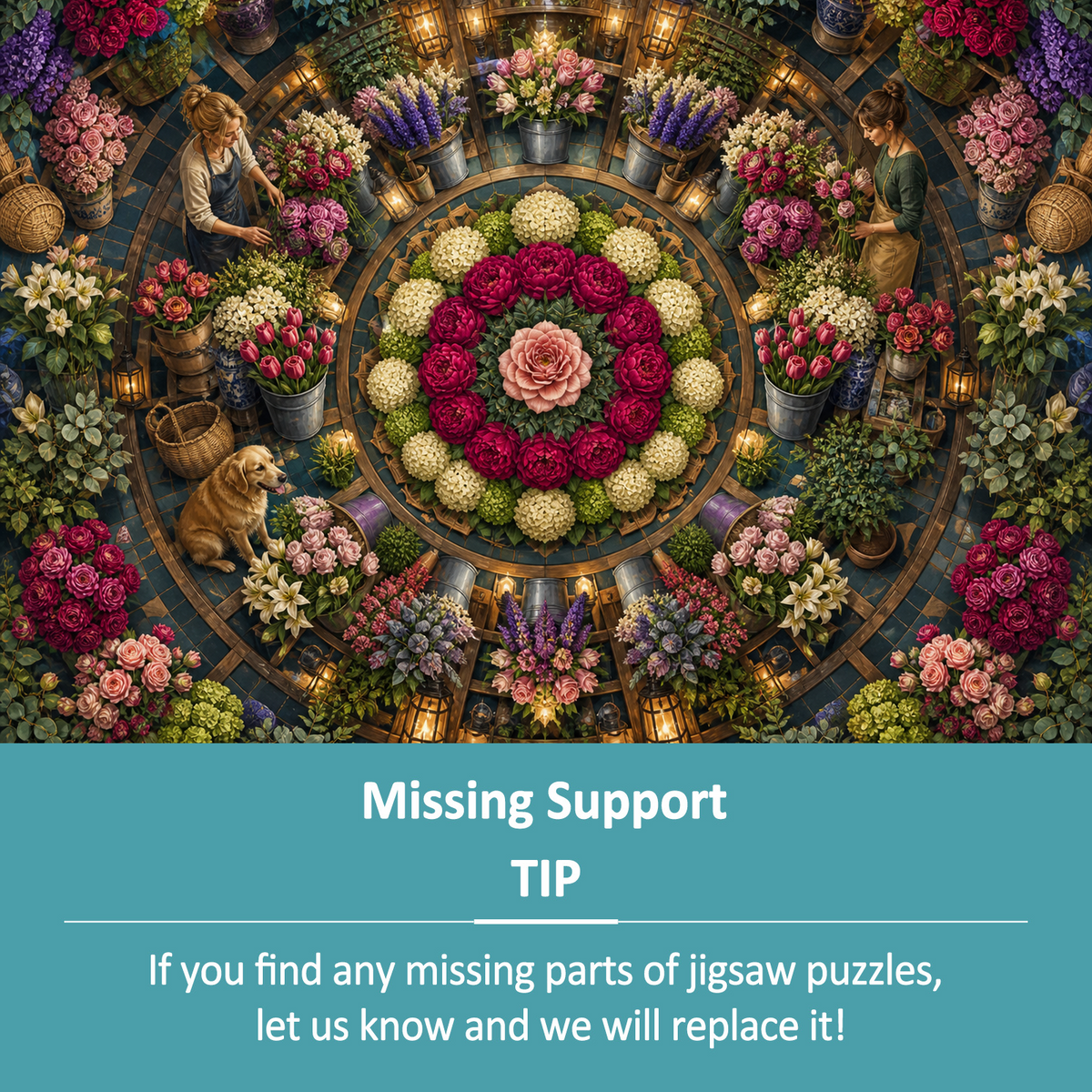 Vibrant Flower Shop Landscape Puzzle - puzzle product view