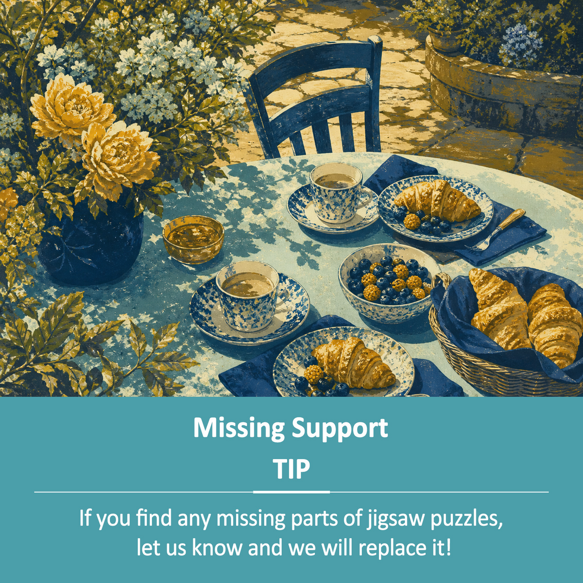 Story Rich Garden Brunch Screen Print Landscape Puzzle - puzzle product view