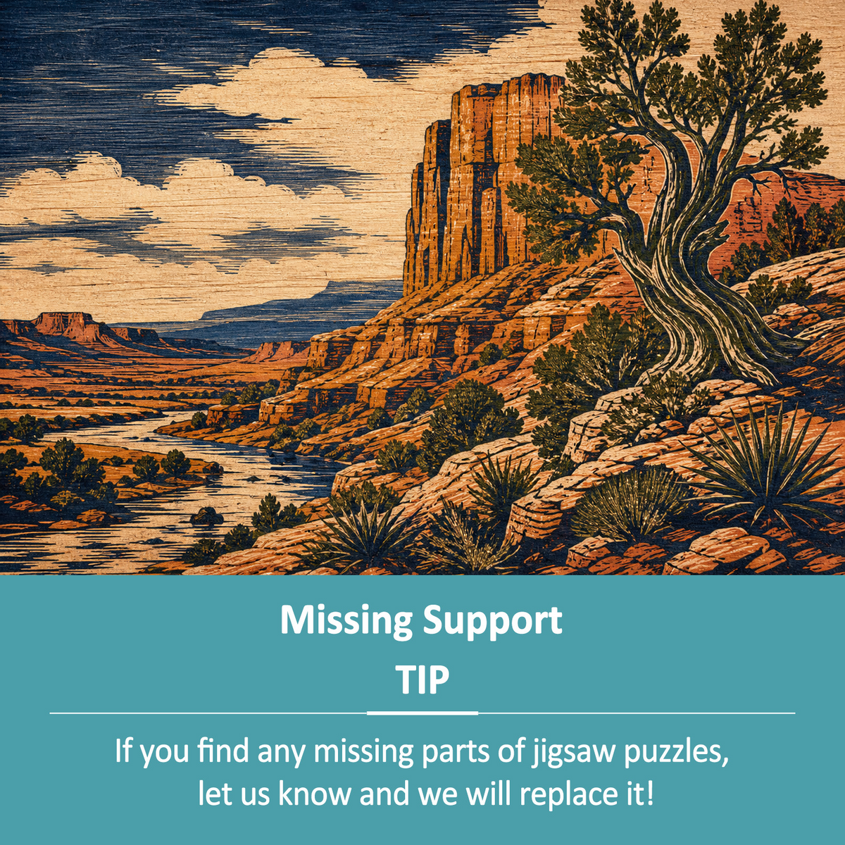 Quiet Desert Canyon Landscape Puzzle - puzzle product view