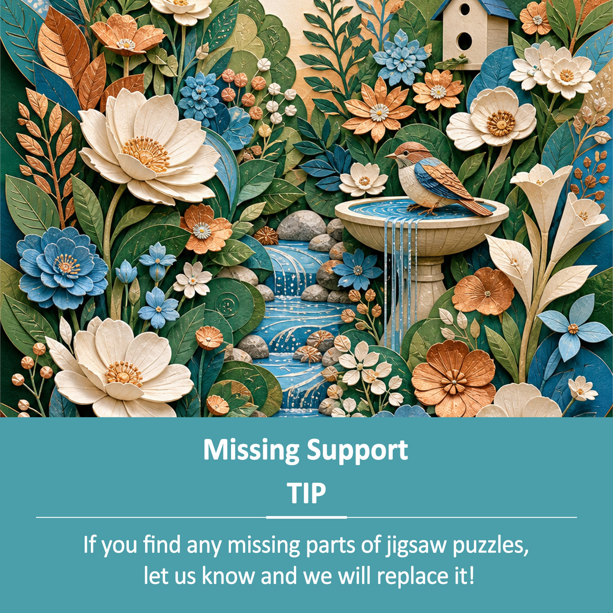 Luminous Paper Garden Symphony Portrait Puzzle - puzzle product view