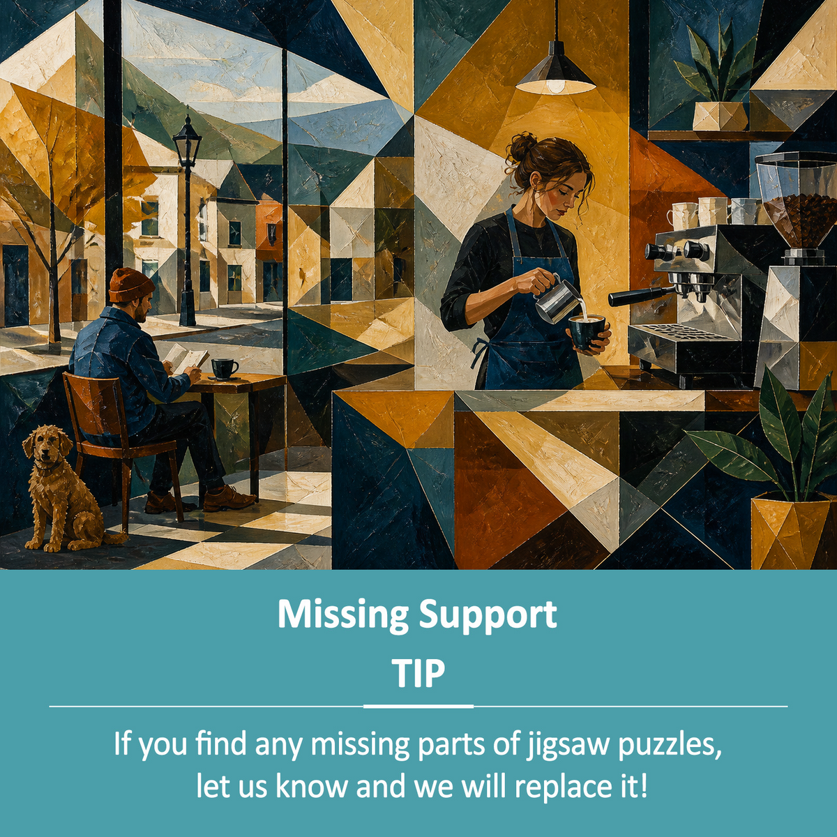 Story-Rich Coffee Roastery Landscape Puzzle - puzzle product view