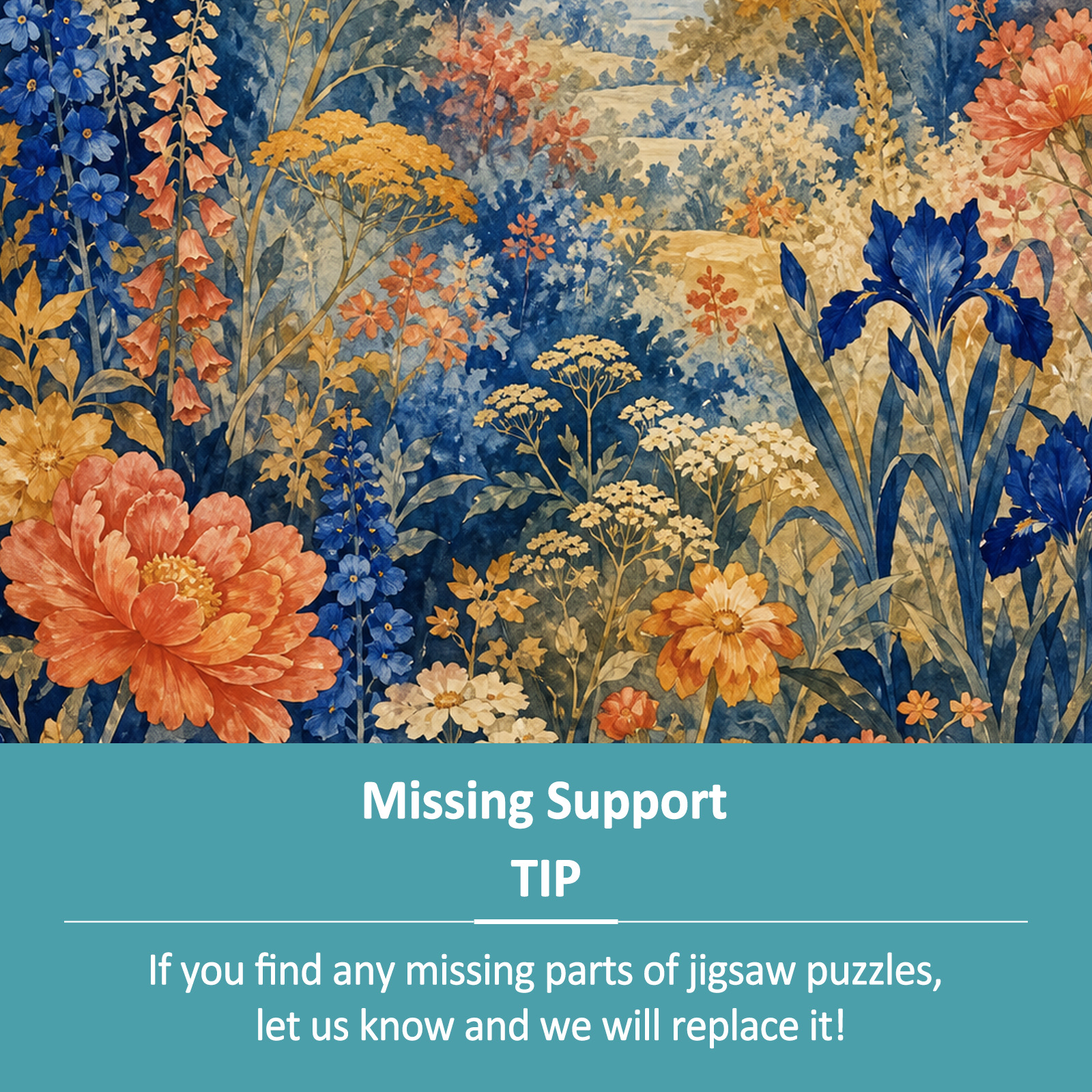 Story-Rich Paper-Cut Garden Portrait Puzzle - puzzle product view