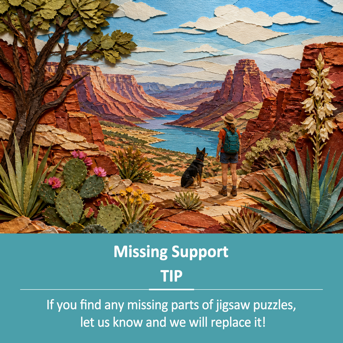 Vibrant Desert Canyon Landscape Puzzle - puzzle product view