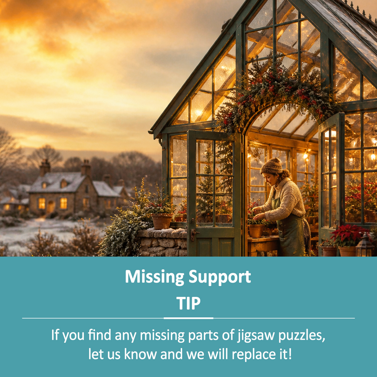 Rain Washed Holiday Greenhouse Soft 3d Storybook Portrait Puzzle - puzzle product view