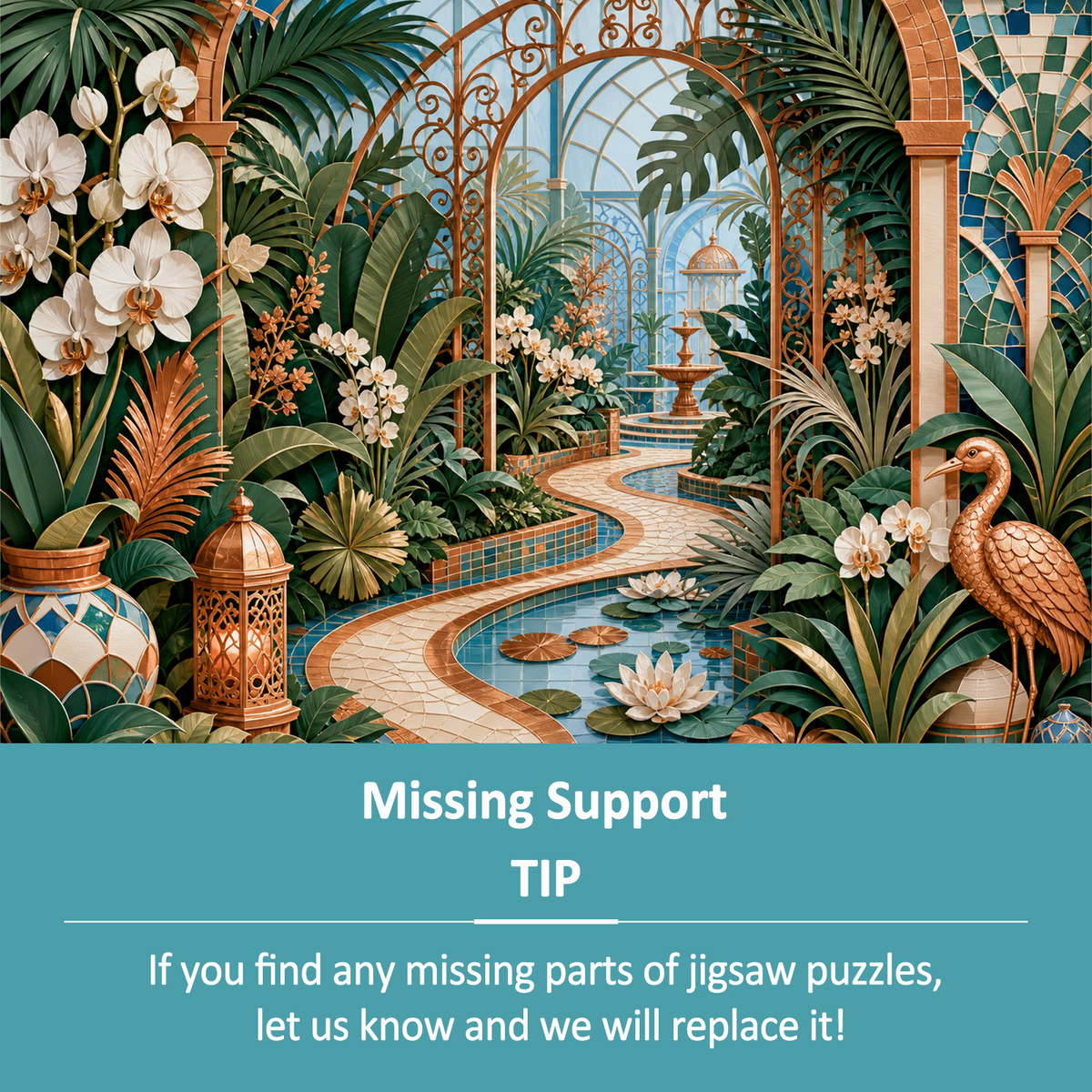 Luminous Botanical Greenhouse Maze Landscape Puzzle - puzzle product view