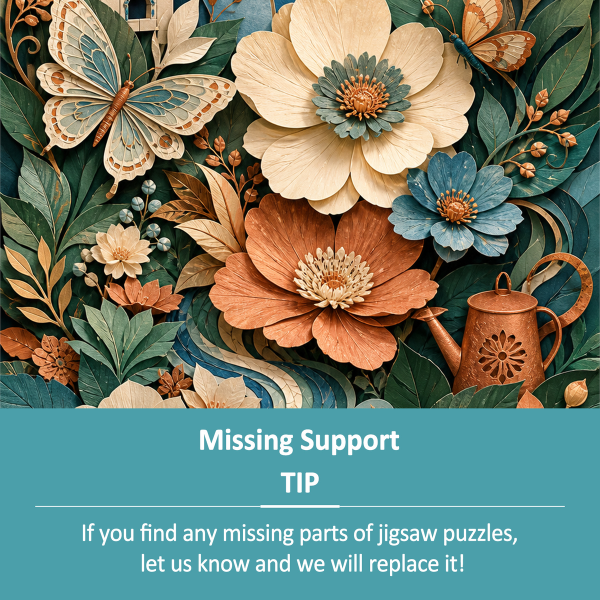 Secret Paper Garden Symphony Portrait Puzzle - puzzle product view