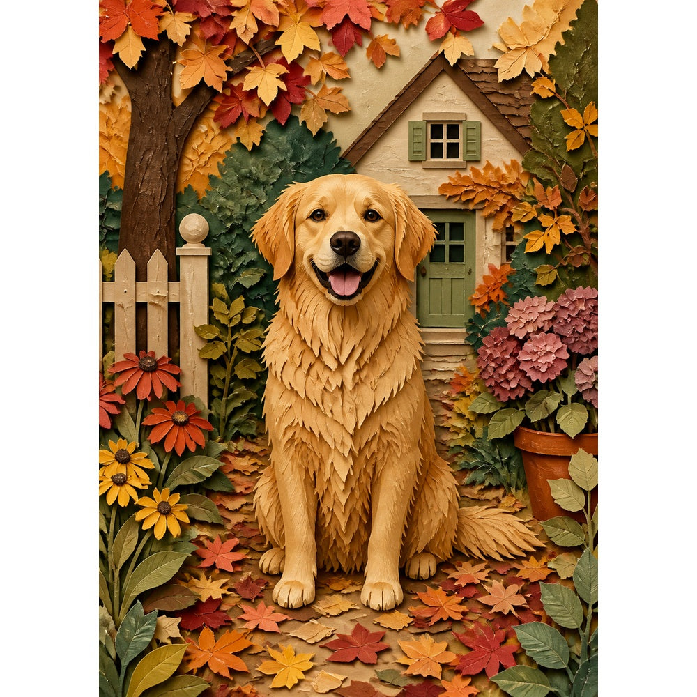 Story-Rich Golden Retriever Portrait Puzzle - puzzle artwork