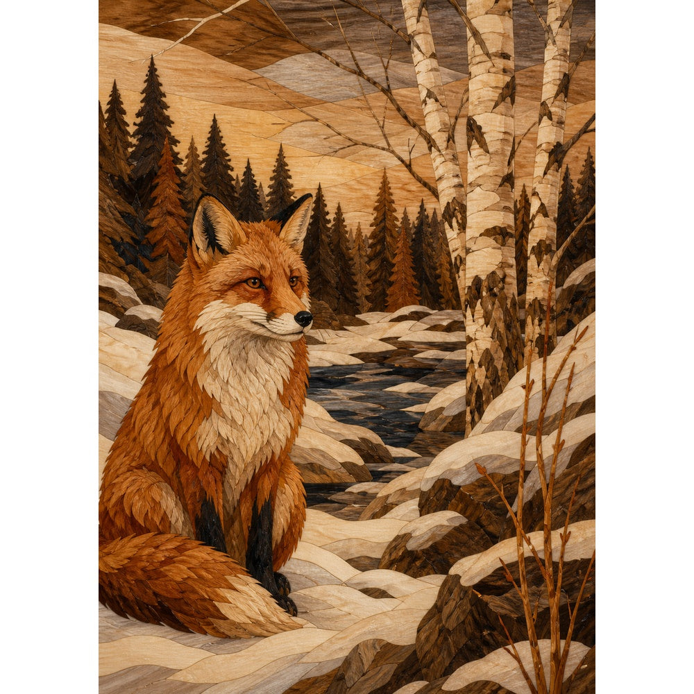 Quiet Red Fox Portrait Puzzle - puzzle artwork
