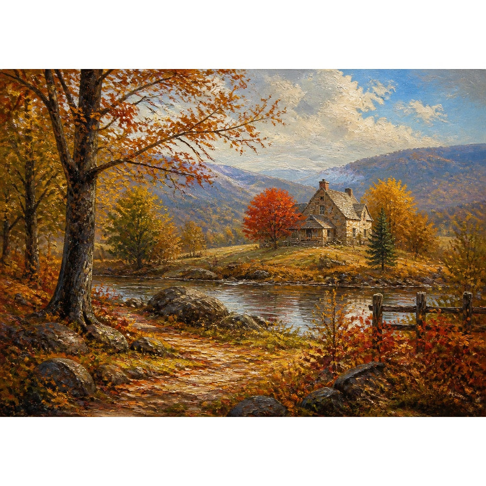 Story-Rich Autumn Woodland Landscape Puzzle - puzzle artwork