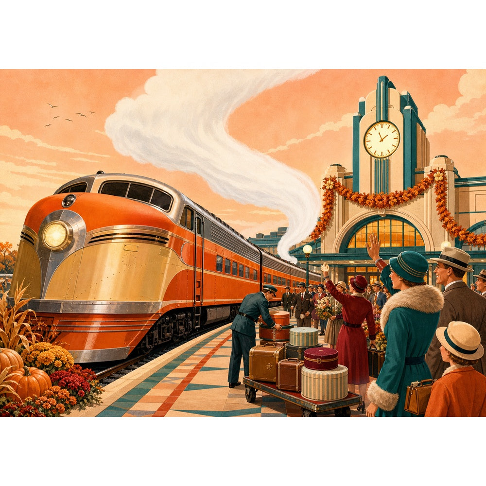 Art Deco Harvest Express 1000 Piece Puzzle - puzzle artwork