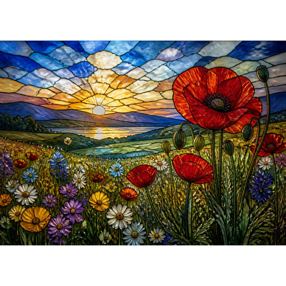 Quiet Wildflower Meadow Landscape Puzzle - puzzle artwork