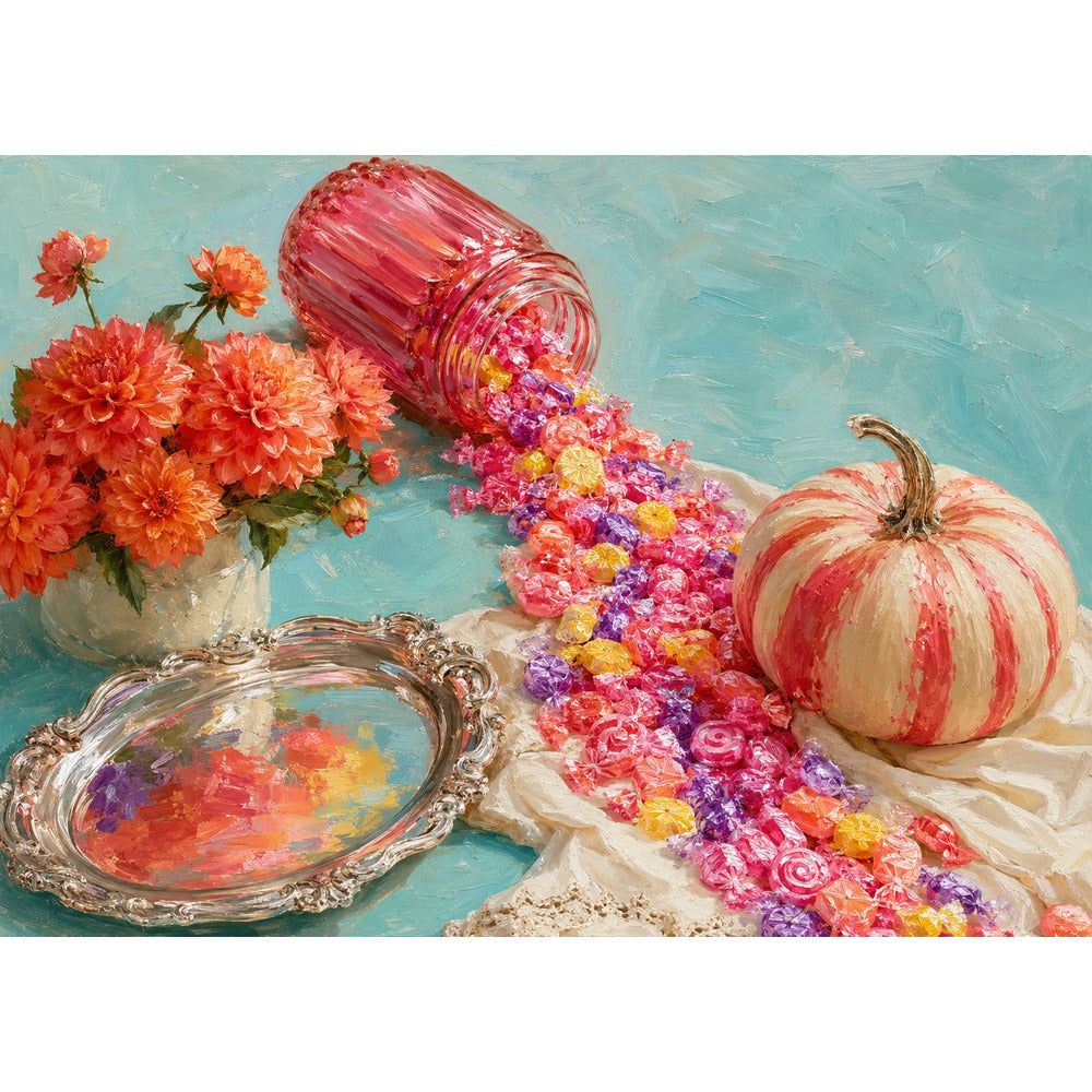 Halloween Candy Still Life 1000 Piece Puzzle - puzzle artwork
