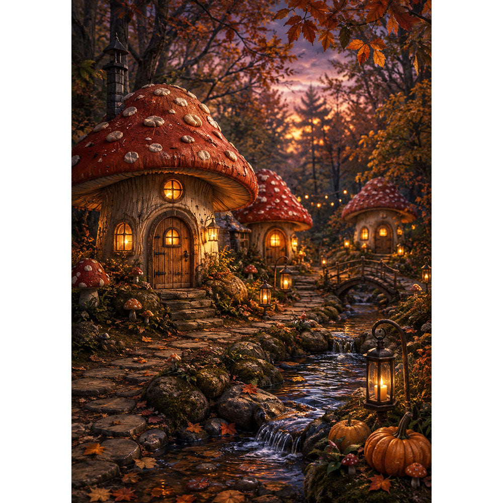 Enchanted Mushroom Hollow Jigsaw Puzzle - puzzle artwork