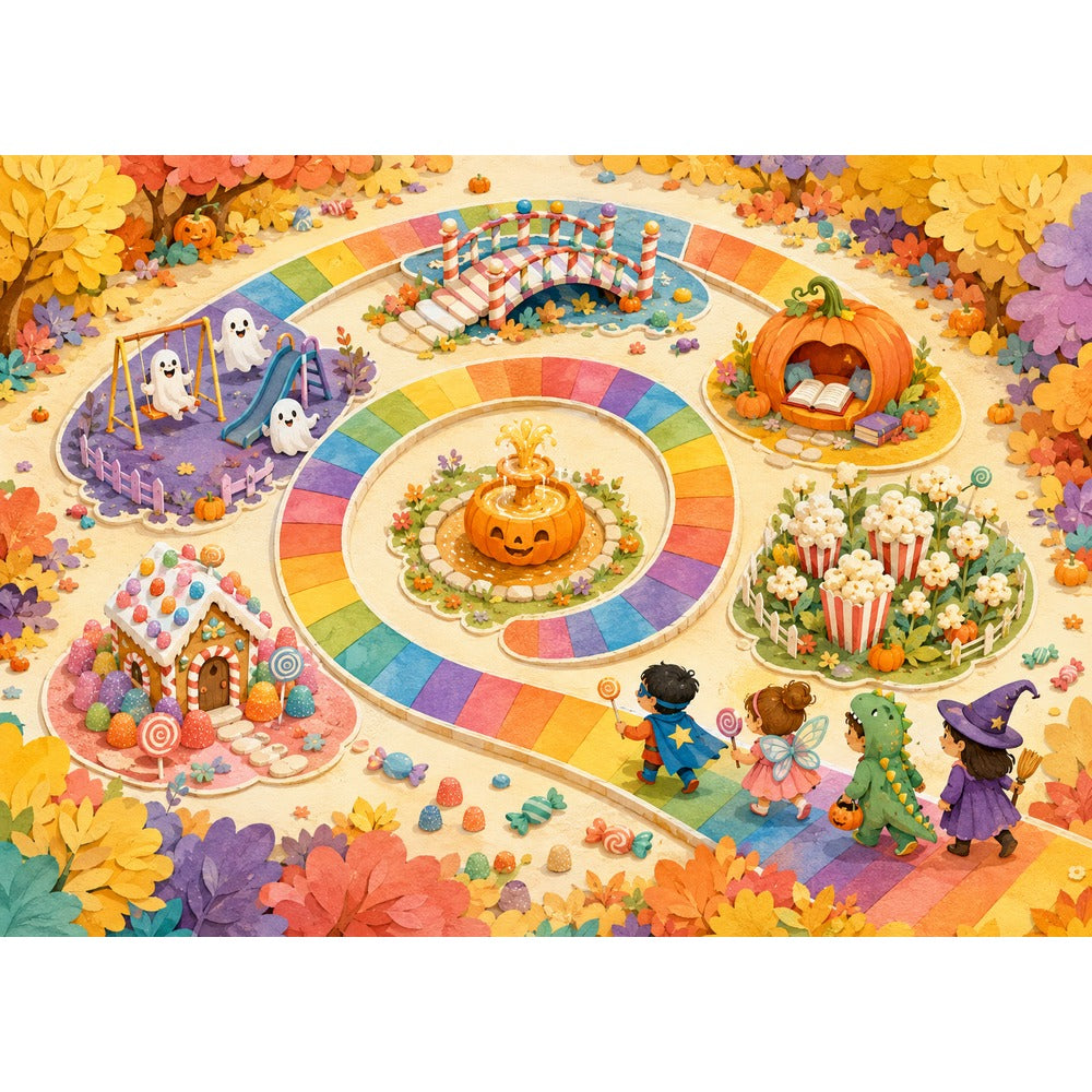 Candy Village Halloween 1000 Piece Puzzle - puzzle artwork