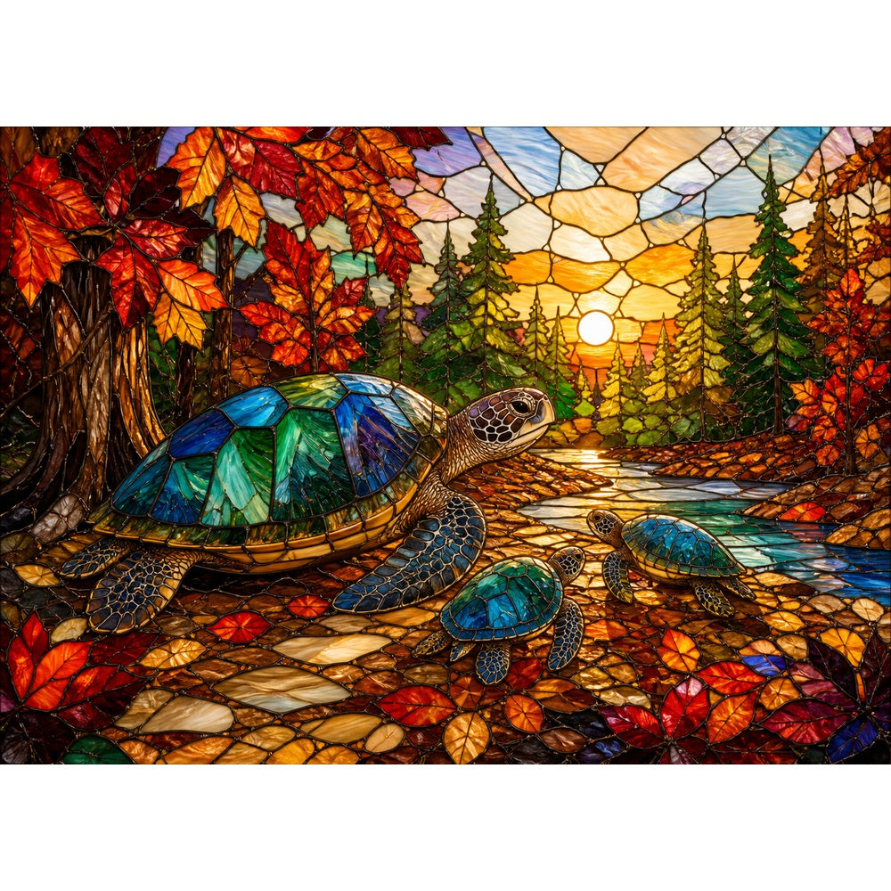 Story-Rich Sea Turtles Landscape Puzzle - puzzle artwork