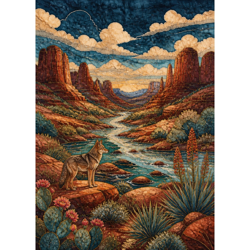 Story-Rich Desert Canyon Portrait Puzzle - puzzle artwork