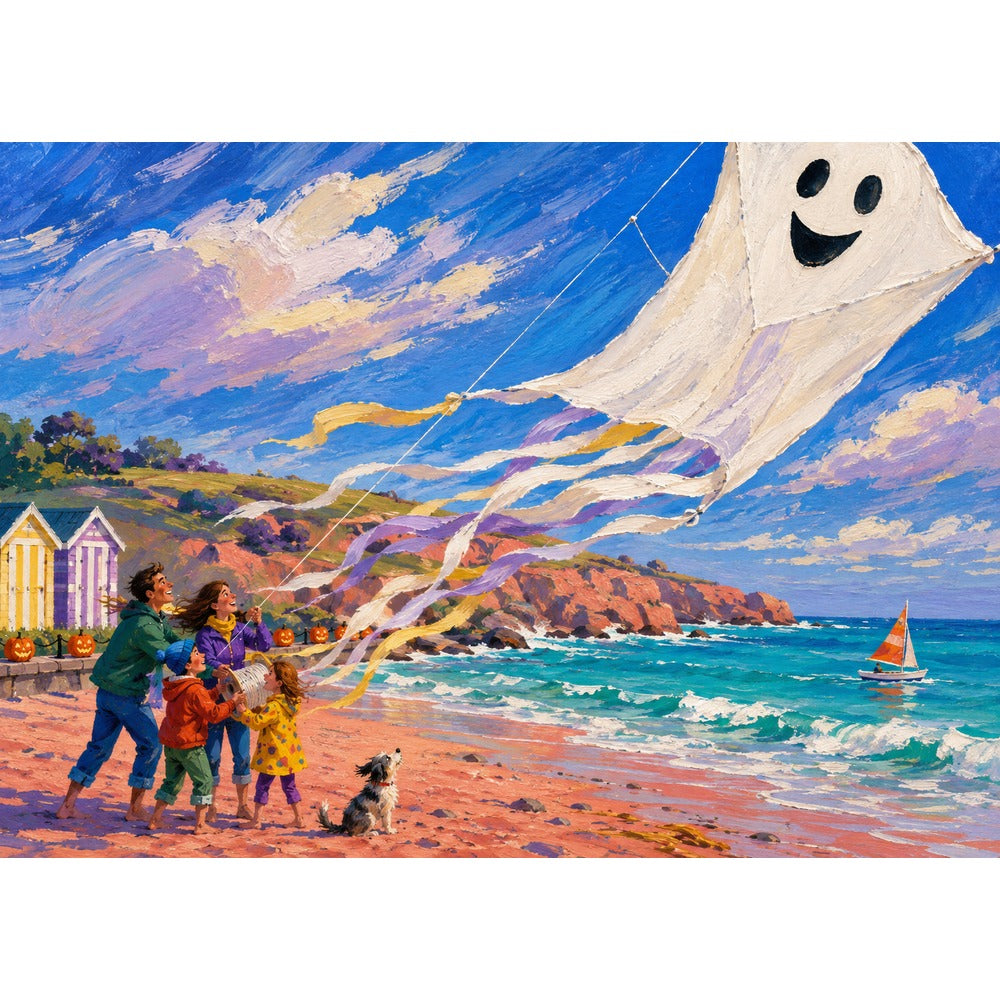 Giant Ghost Kite Halloween 1000 Piece Puzzle - puzzle artwork